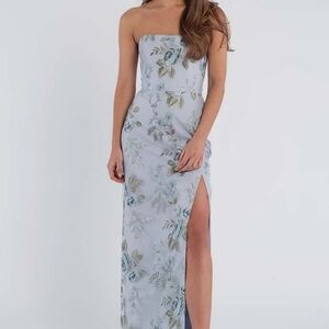 Jenny Yoo Mercy Enchanted Floral Embroidery -Whisper Blue